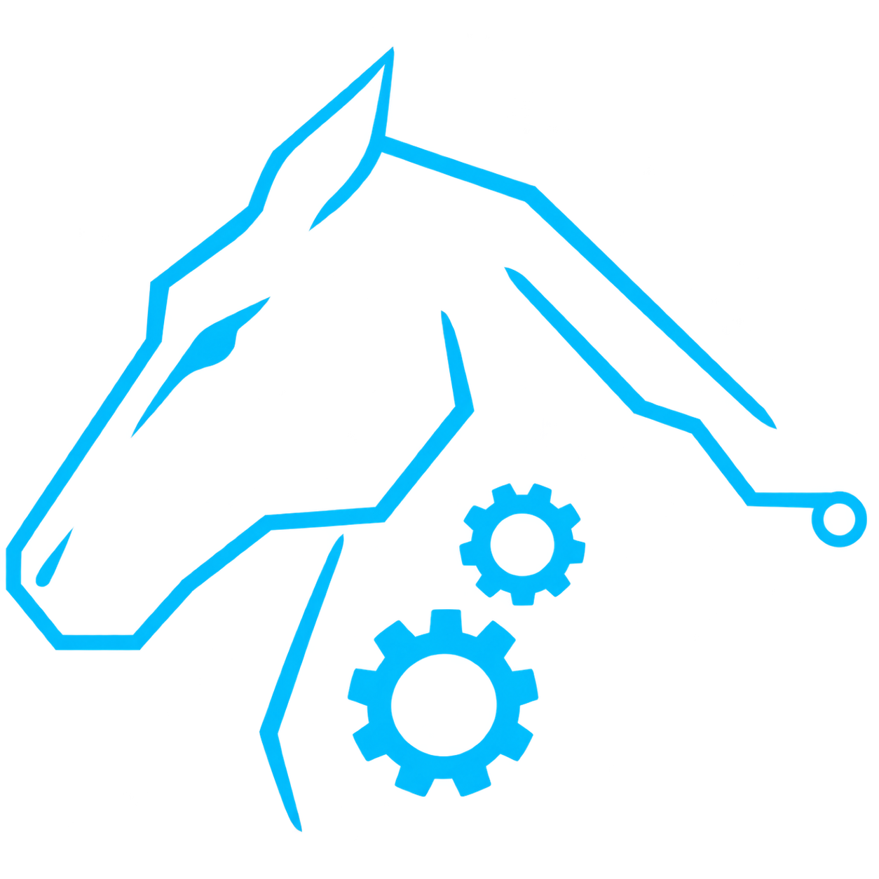 Dark Horse horse and gears emblem